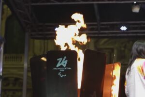 Paralimpiadi, ieri sera l’arrivo della fiamma a Milano