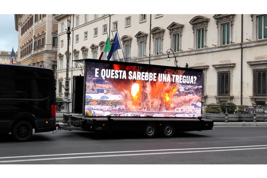 I due organismi espongono le immagini dei bombardamenti dopo il cessate il fuoco