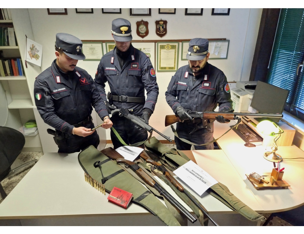 Colpi di carabina sparati in centro abitato contro cinghiali, due denunciati