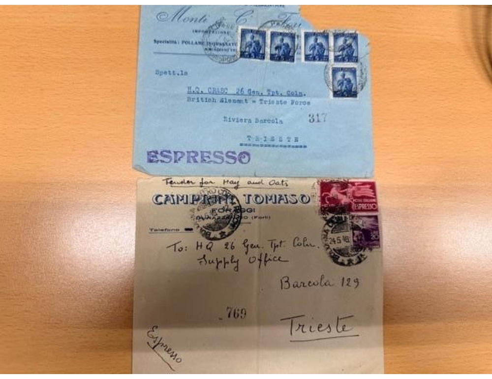 Donate al Museo Postale Mitteleuropa lettere e francobolli del Dopoguerra