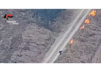 Incendio nel Trapanese