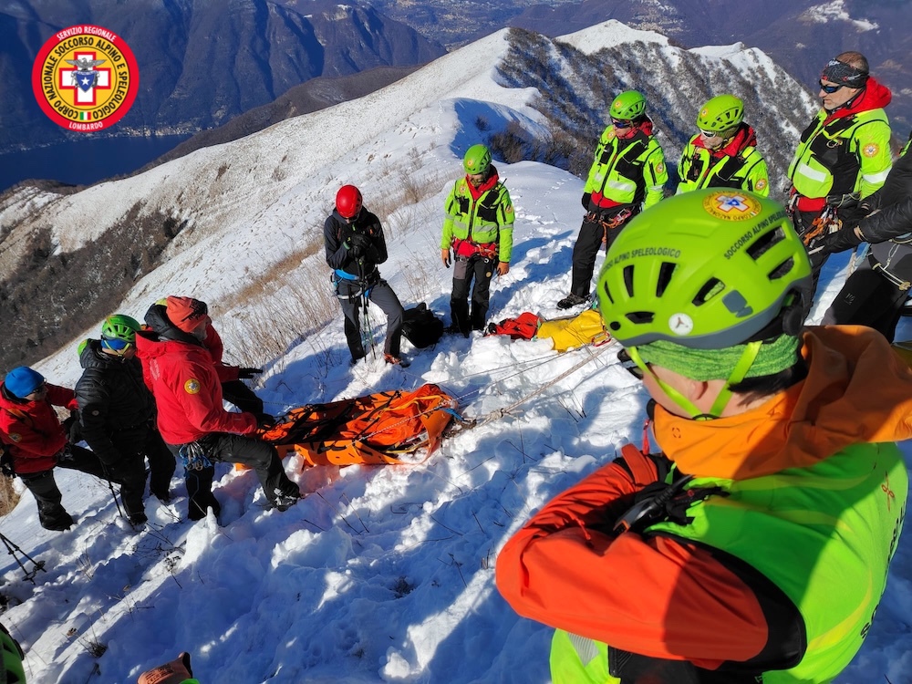 Soccorso alpino, esercitazione sul monte San Primo