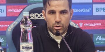 Cesc Fabregas in sala stampa a Napoli