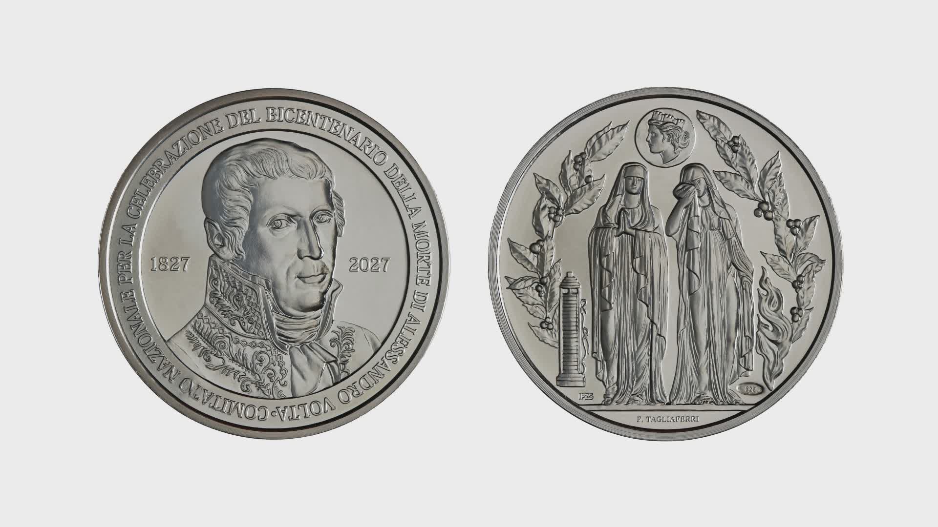 Alessandro Volta, coniata la medaglia ufficiale delle celebrazioni