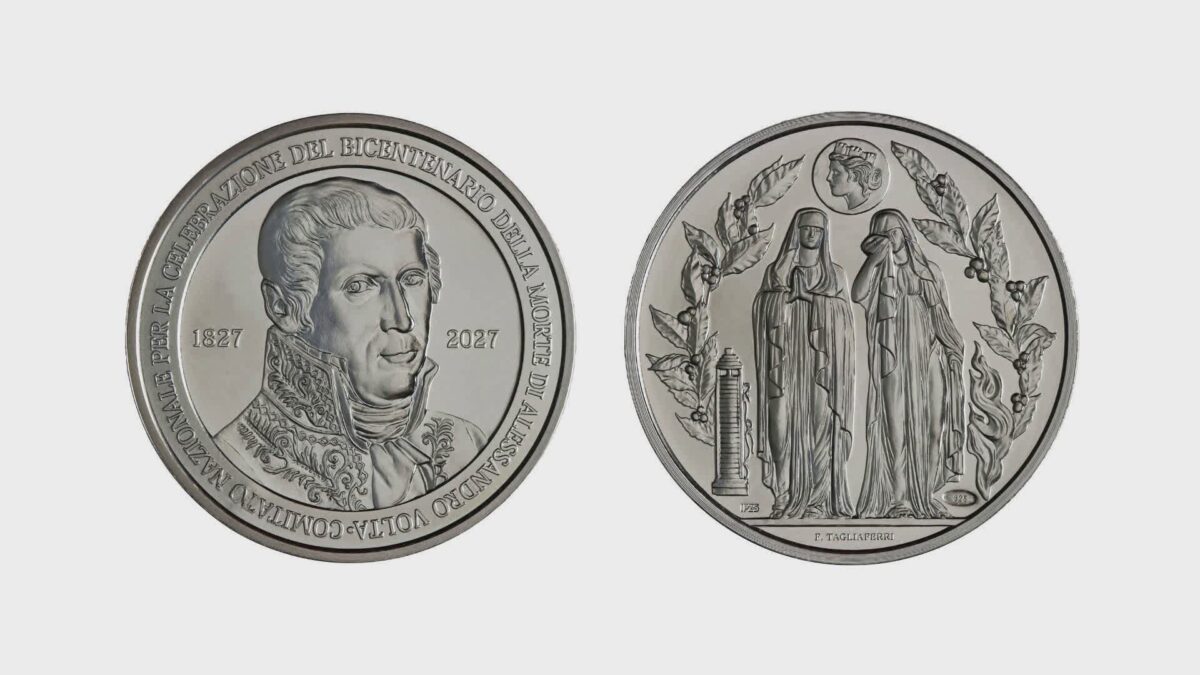 Alessandro Volta, coniata la medaglia ufficiale delle celebrazioni