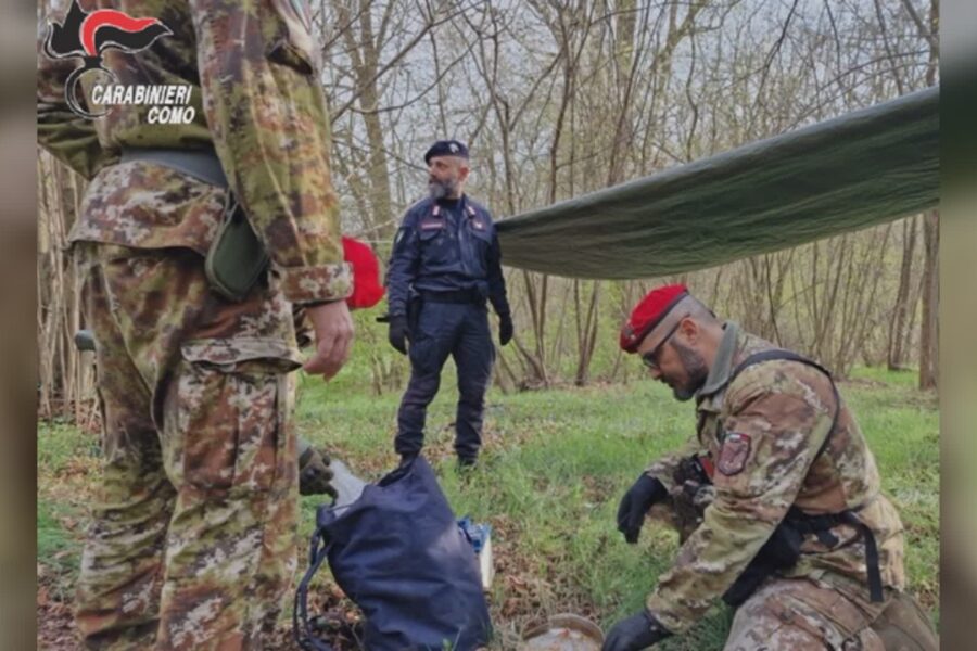 5001 Controlli straordinari contro lo spaccio nei boschi a Casnate con Bernate arrestato un 27enne 1774861838