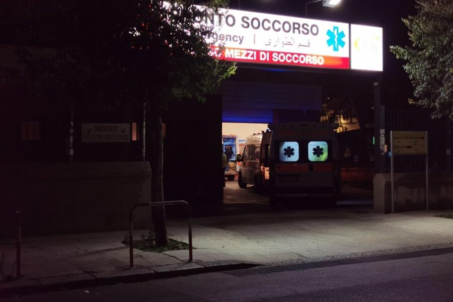 Entrato in codice rosso al pronto soccorso del Civico