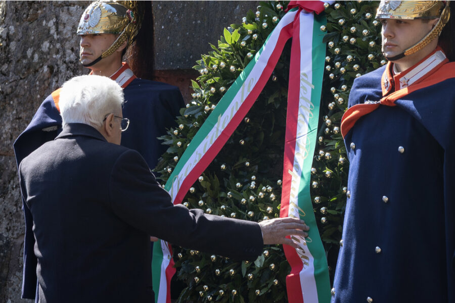 La cerimonia per l'82esimo anniversario della strage nazista