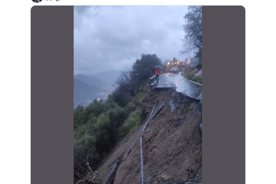 A Motta Camastra crolla la provinciale 6