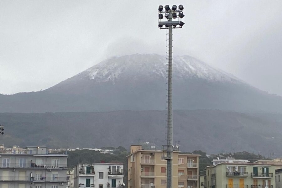 Pioggia e freddo nel Napoletano