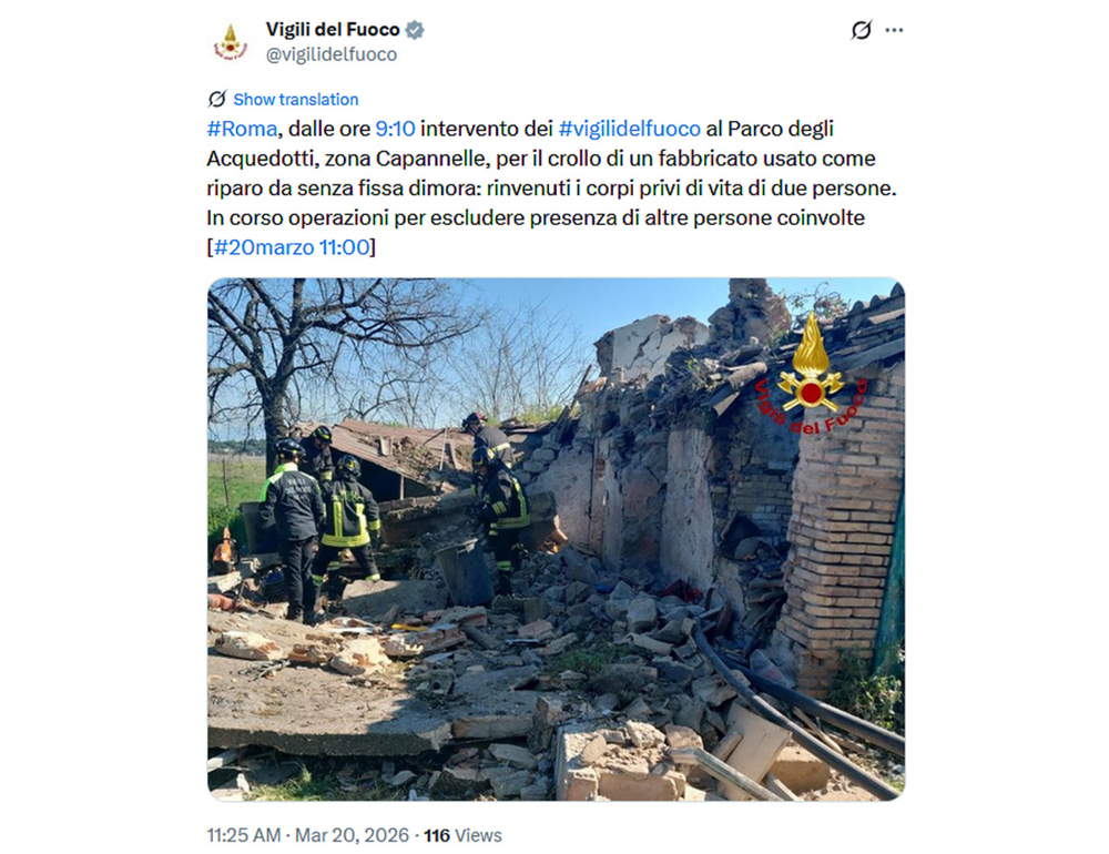 Morti in crollo casale, ipotesi azione nelle prossime settimane