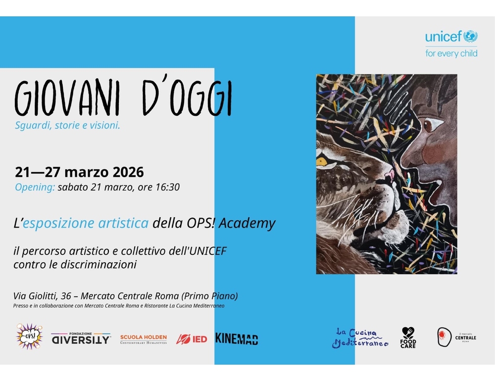 Unicef inaugura a Roma ‘Giovani d’oggi’, 15 opere di migranti e rifugiati