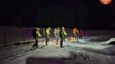 Soccorso alpino, esercitazione in notturna in Valle Intelvi