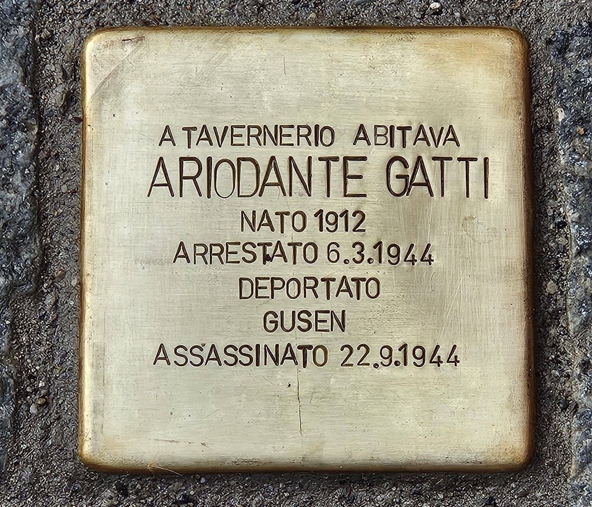 Tavernerio, una pietra d’inciampo nel ricordo di Ariodante Gatti