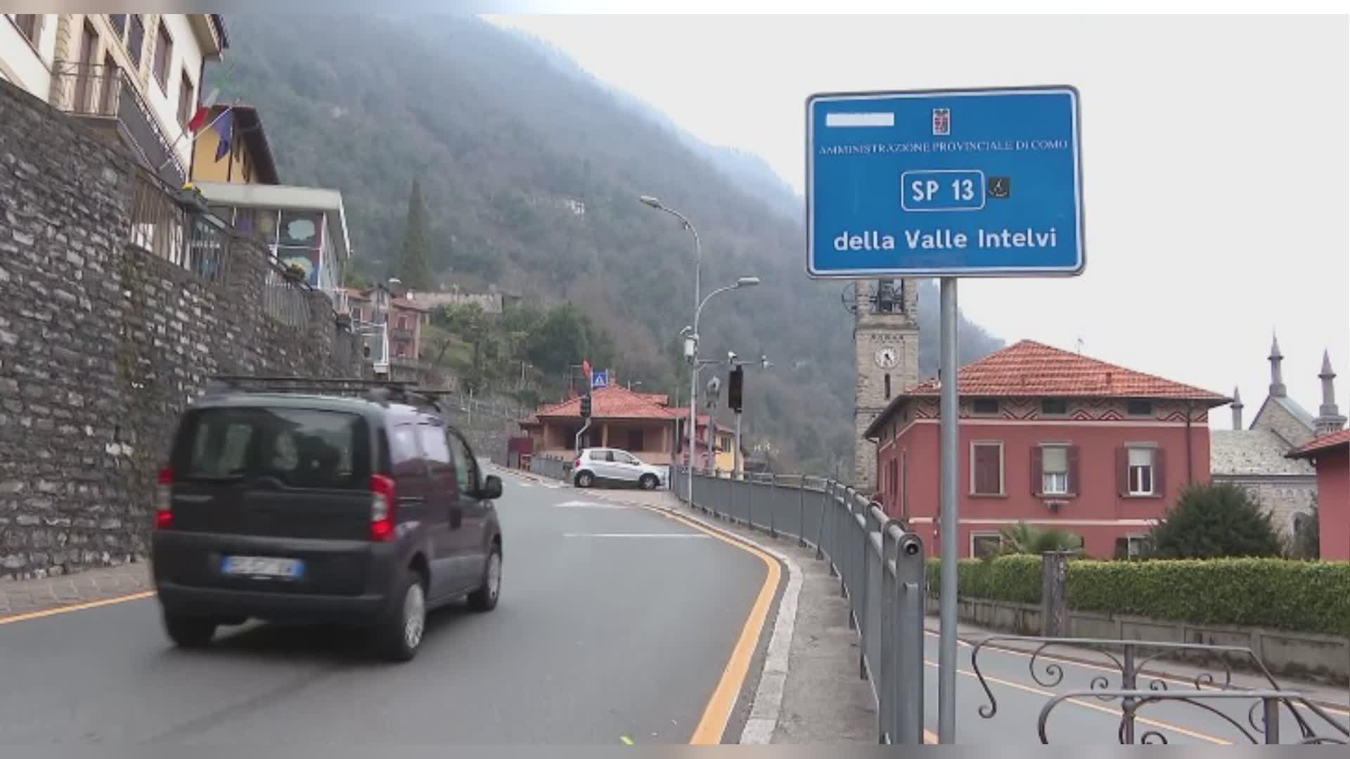 Argegno, un altro mese di lavori verso la Valle Intelvi: circolazione interrotta e senso unico alternato sulla Sp13