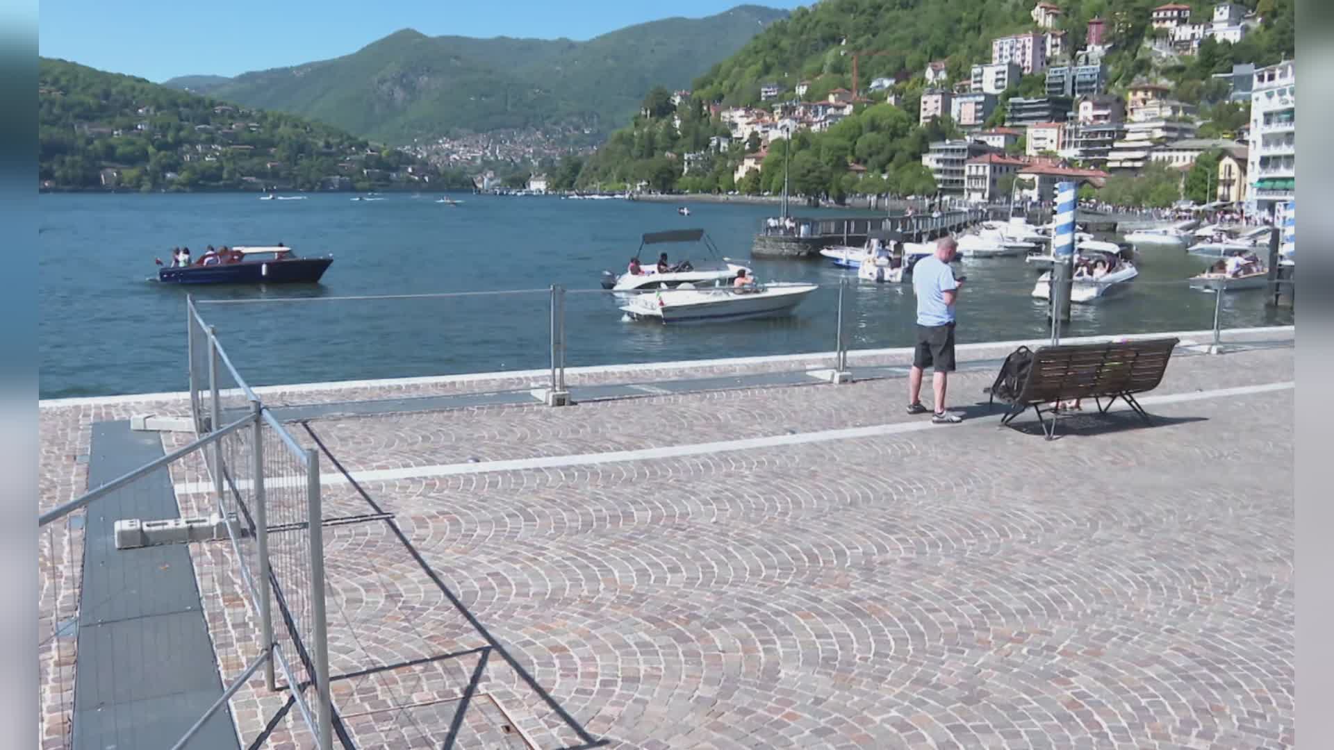 Lungolago, sostituite le reti danneggiate. Nessuna certezza sui tempi per la posa dei parapetti