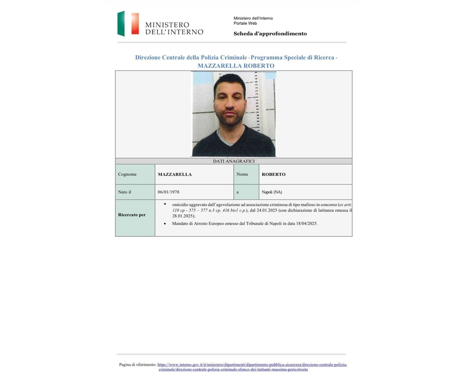 ++ Arrestato il boss di camorra Roberto Mazzarella ++