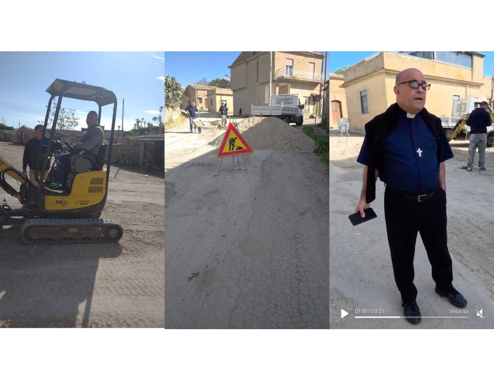 Buche in strada rattoppate dal parroco, Comune avvia lavori