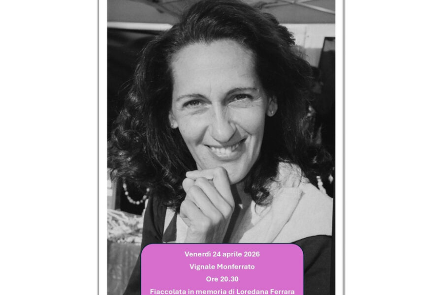 Venerdì una fiaccolata a Vignale Monferrato per la donna uccisa