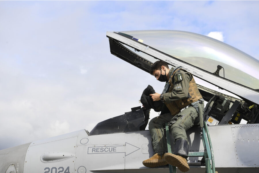 La base in allerta dall'inizio della guerra a livello 'Bravo plus'