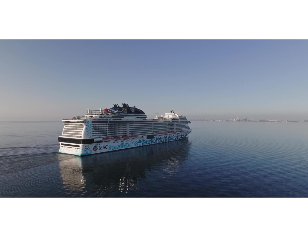 La Msc Euribia sta uscendo dallo stretto di Hormuz