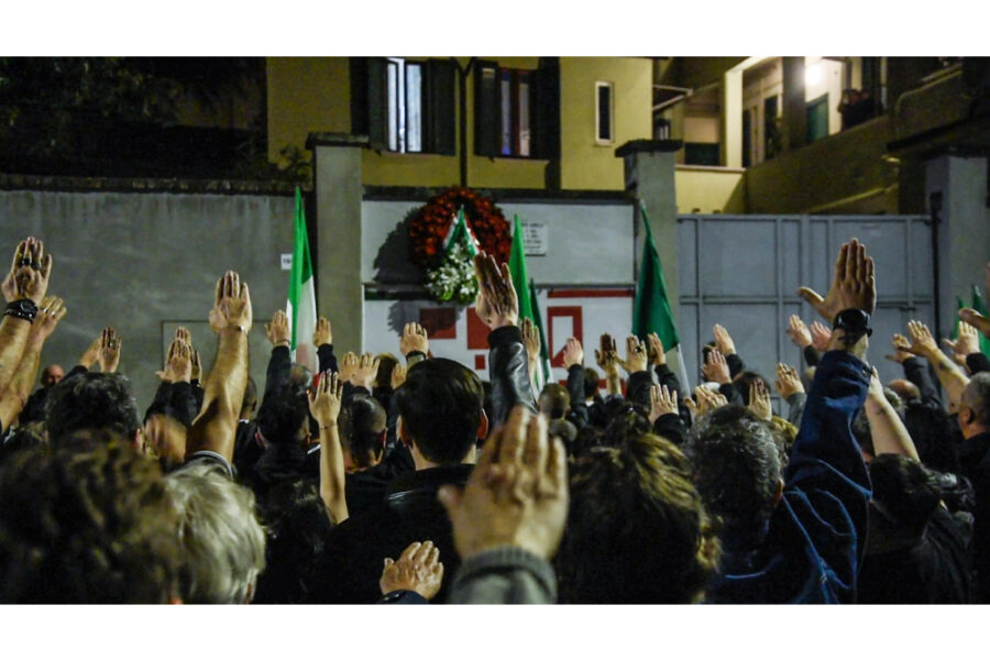 Nella zona dove stasera sarà commemorato il giovane del Fronte della gioventù