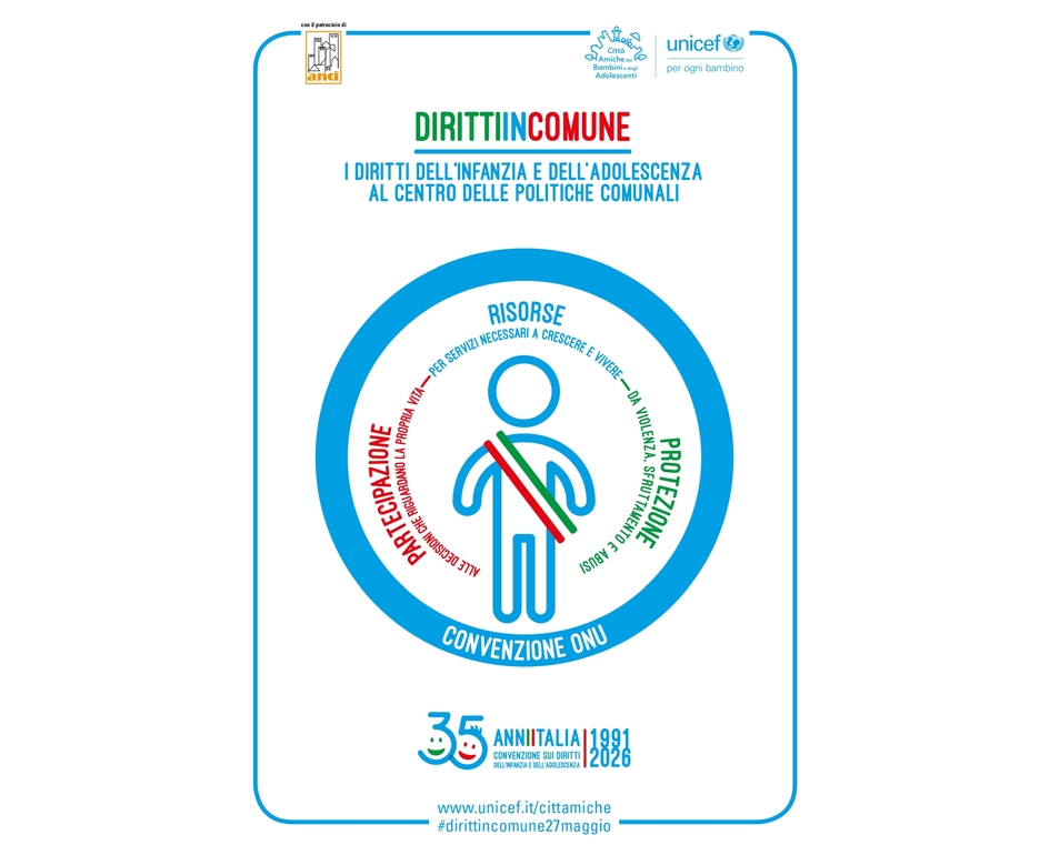 Unicef Italia, al via l’edizione 2026 di Diritti in Comune