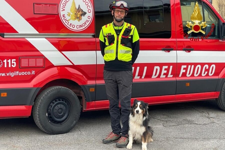 Protagonista di oltre 100 missioni di salvataggio con Vigili del fuoco