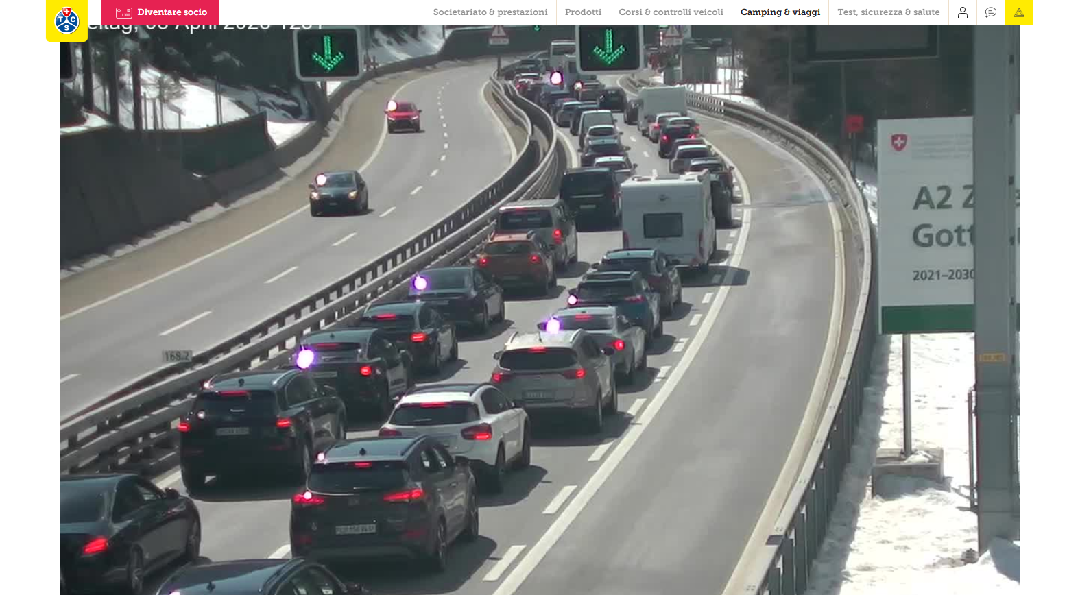 Coda da incubo al San Gottardo: 20 chilometri e più di tre ore di attesa in direzione Sud