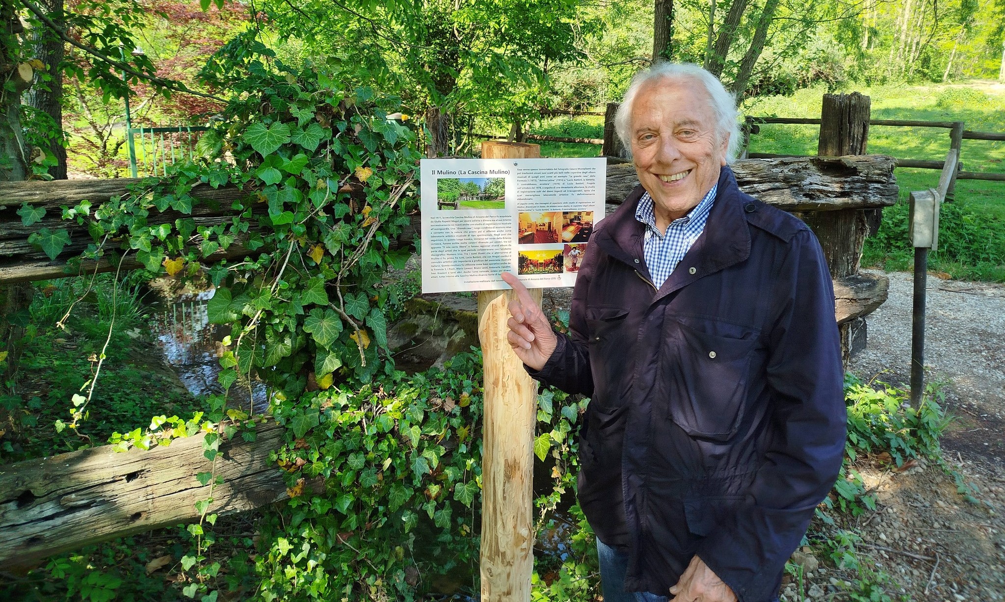 Mario Lavezzi, passeggiata e visita al Mulino di Anzano del Parco