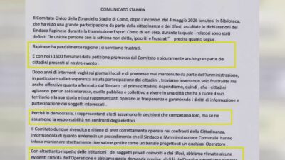 Nuovo Stadio, il sindaco al comitato: “Frustrati”. La replica: “Basta insulti, vogliamo risposte”