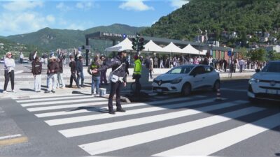 Voragine sul Lungolago, sopralluogo del Comune con i tecnici della Regione