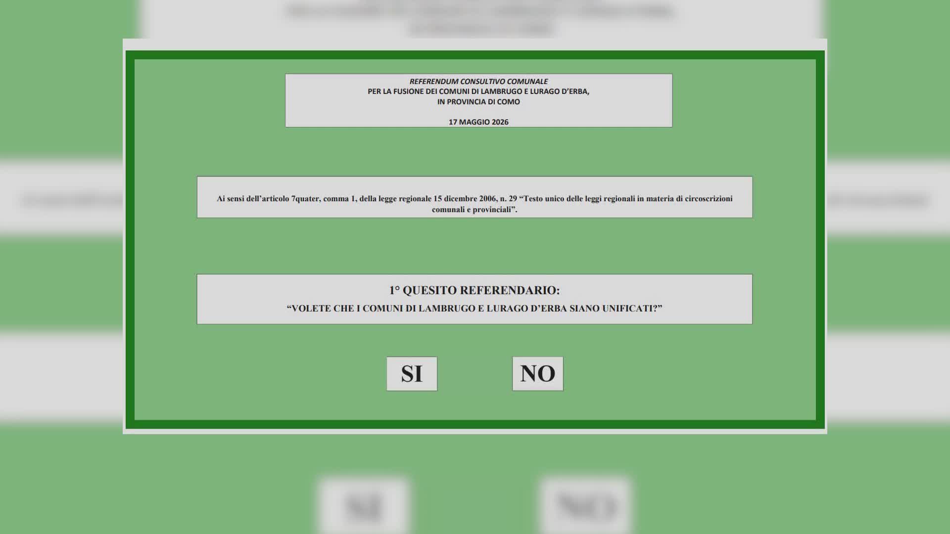 Fusione tra Lambrugo e Lurago d’Erba, domenica di voto per i cittadini dei due paesi