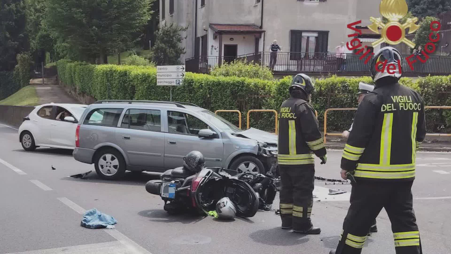 Cermenate, scontro con un’auto, ferito un motociclista di 29 anni