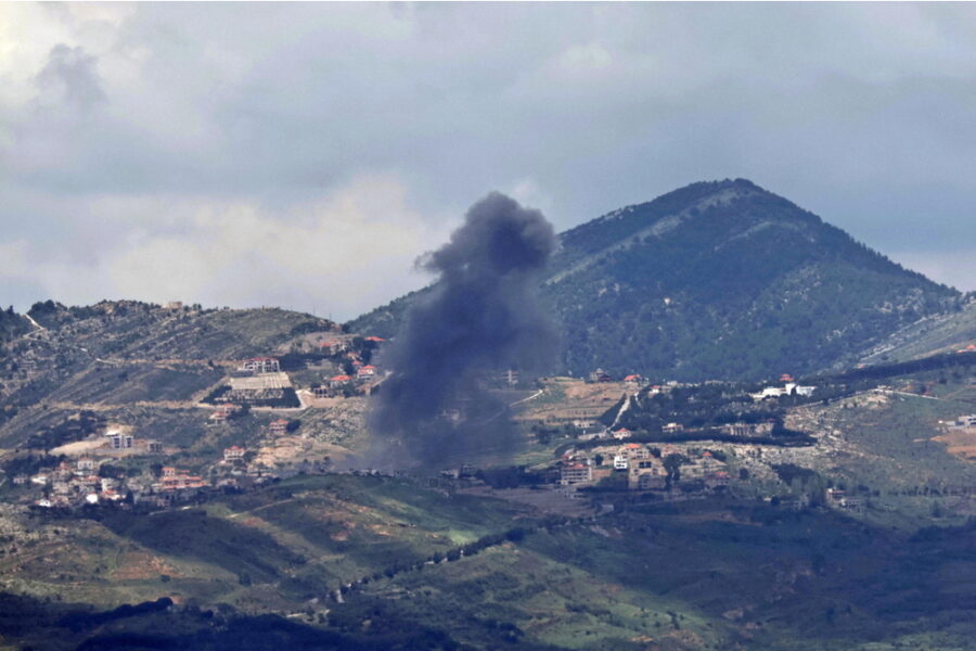 'Il mezzo colpito da un drone lungo la strada di Kfarchouba
