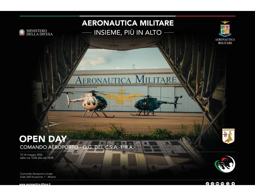 Aeronautica Militare, il 15 e 16 maggio open day al Comando Aeroporto di Linate