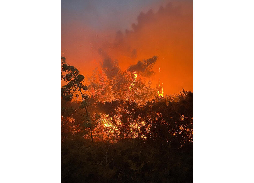 Rogo spinto dalle fiamme minaccia frazione di San Giuliano Terme