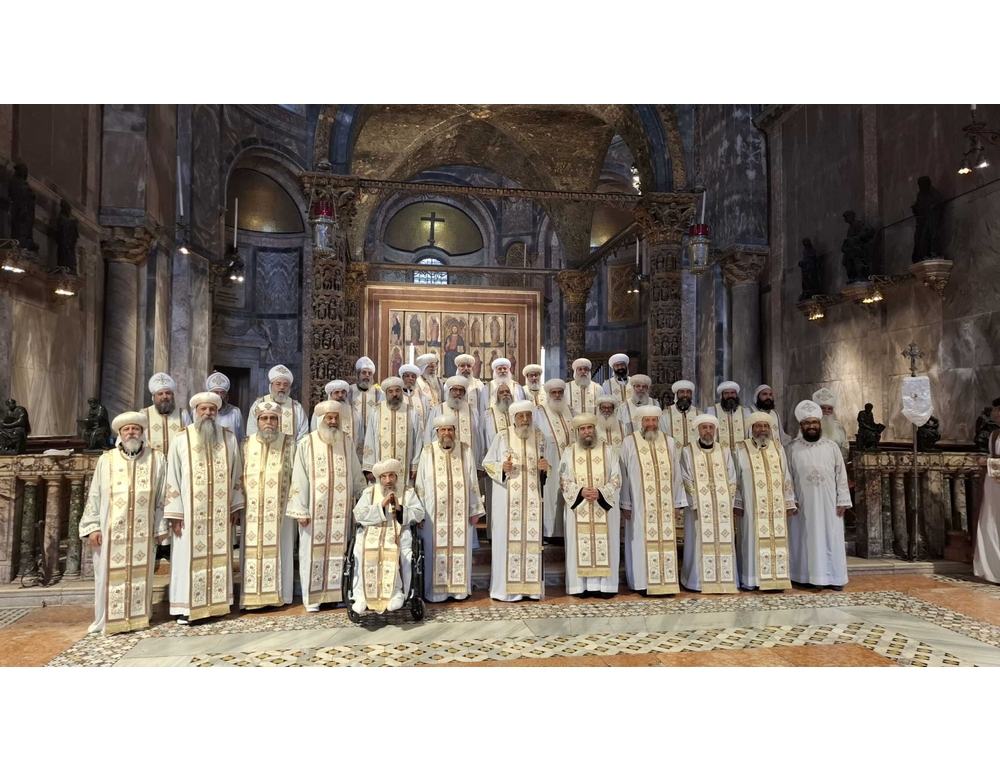 Papa copto Tawadros II celebra la Messa in Basilica San Marco a Venezia