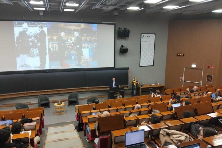 Il professore intervenuto ad un seminario a Trieste