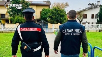 Cantiere irregolare, ispezione dei carabinieri, multe per 40mila euro