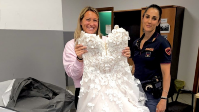 Le rubano l’abito da sposa, la polizia lo ritrova. Nozze salve per la coppia del New Jersey