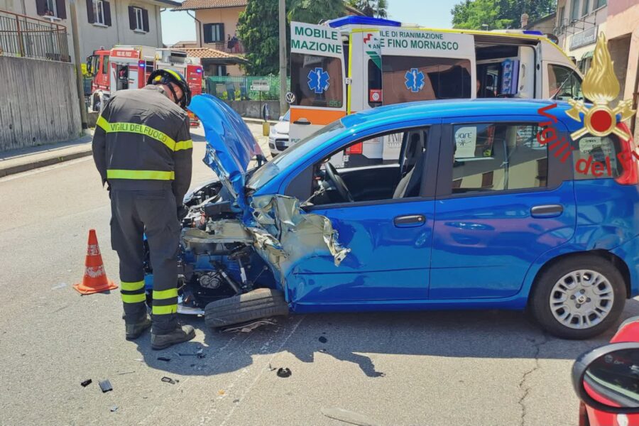 11833 Incidente tra un camion e unauto a Cassina Rizzardi un ferito 1781789128