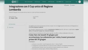 Asst Lariana, da oggi attivo il Cup unico regionale: possibili rallentamenti nel servizio