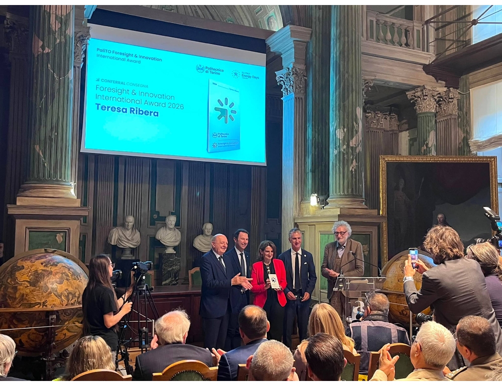 A Teresa Ribera il PoliTo Foresight and Innovation International Award
