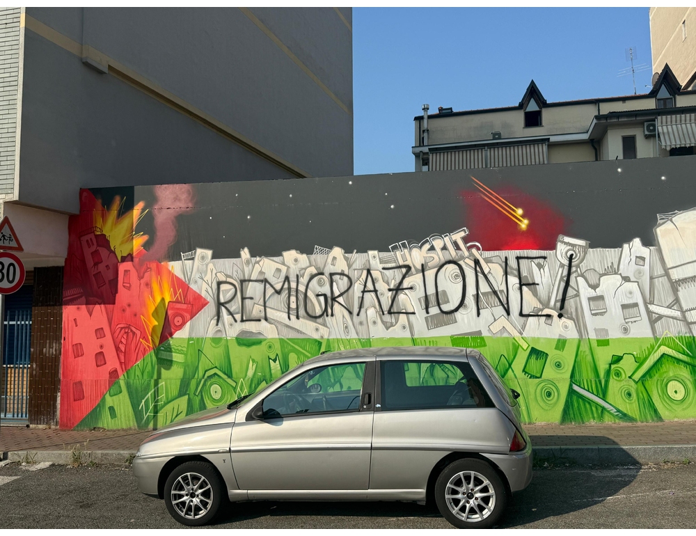 Acerbo, ‘nel Torinese imbrattato graffito dedicato a Gaza’