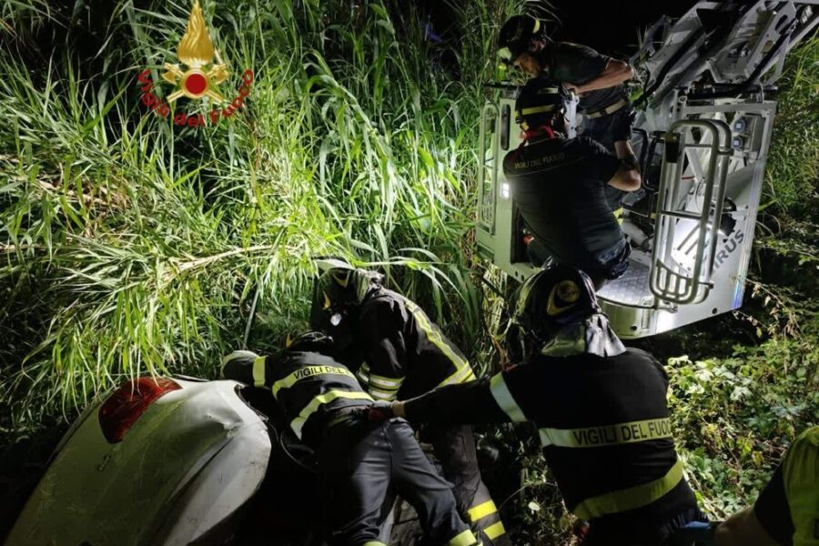L'incidente nella notte alla Cecchignola
