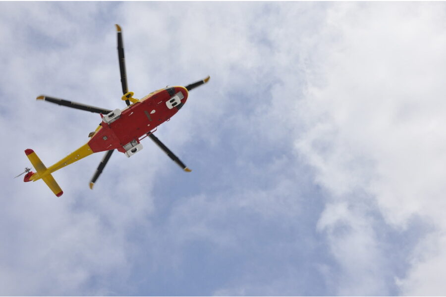 Alpinista soccorso in elicottero sul Corno Stella