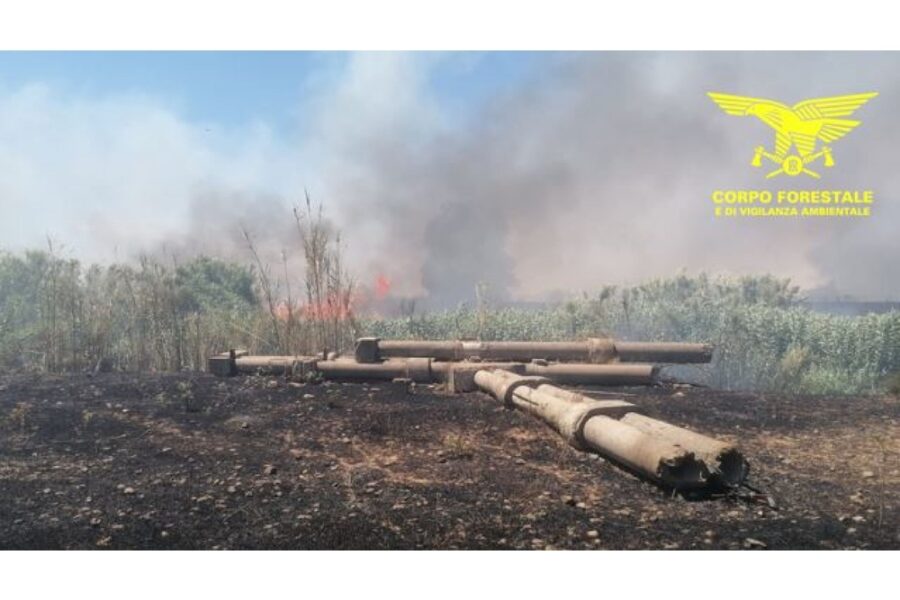 In azione elicotteri ed un Canadair
