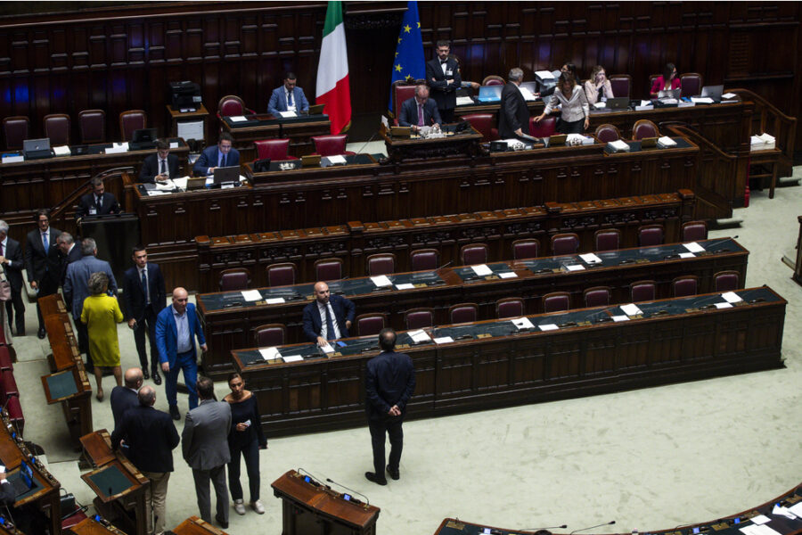 In Aula alla Camera ieri sera durante il dibattito su odg al piano casa