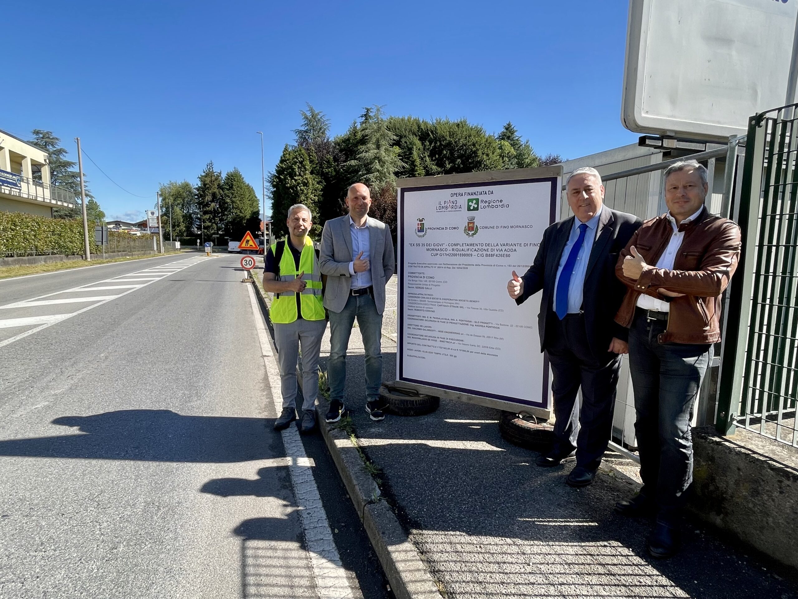 Variante di Fino Mornasco e riqualificazione di via Adda: un anno di lavori. Cantiere salva traffico da 2 milioni